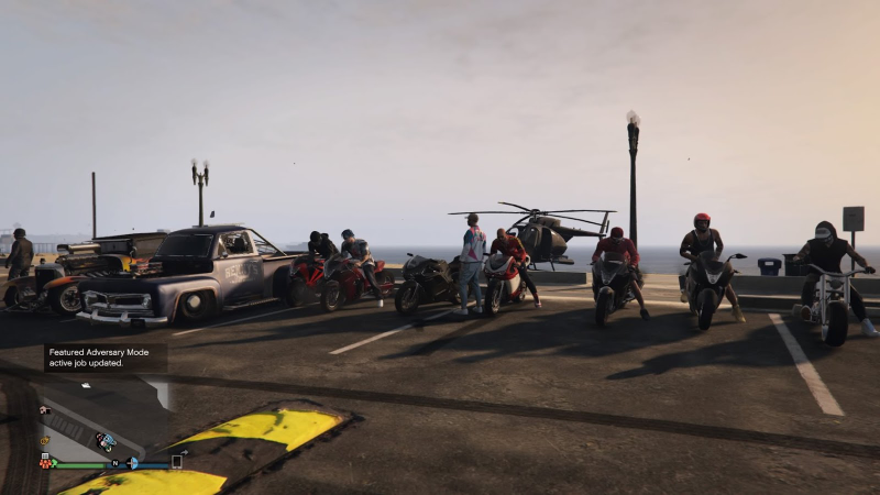 A “car meet” where helicopters and motorcycles were allowed.